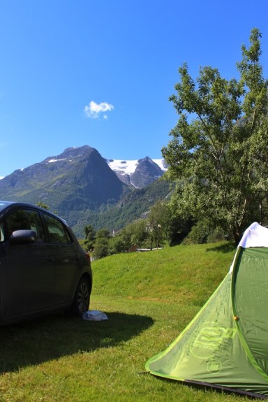 Los glaciares sobre mi tienda